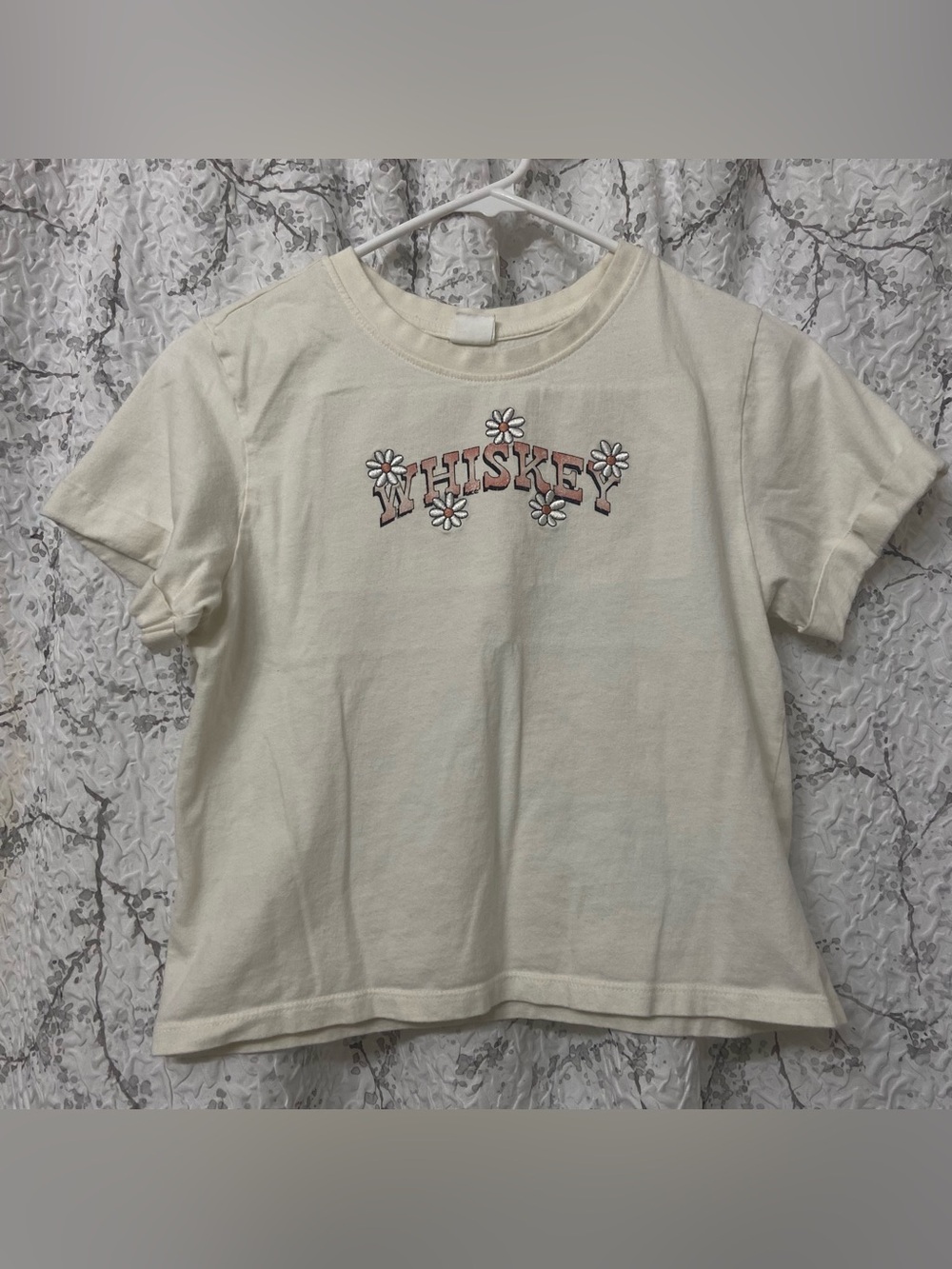 Vibe N’ Cream Short Sleeve Graphic Tee with Whiskey Print Size XS
